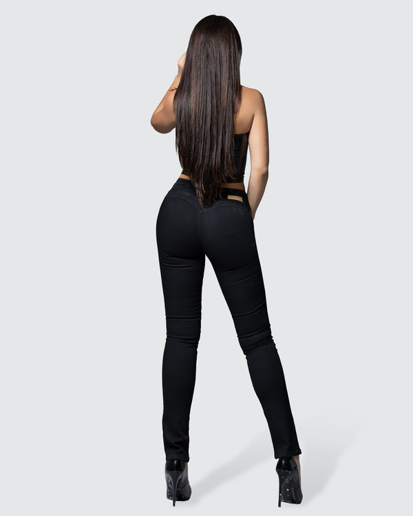 Pantalón de Mezclilla para mujer en Color Negro tipo Colombiano precio  mayoreo